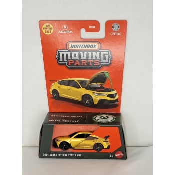 Matchbox 1:64 Moving Parts - Acura Integra Type S HRC 2024 yellow